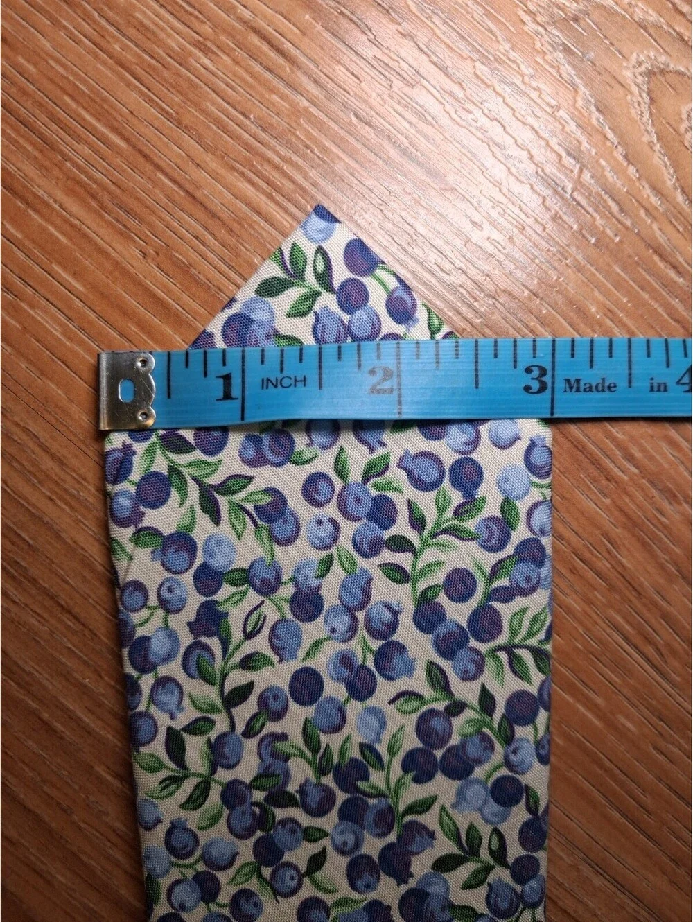 J Crew Ludlow Silk Tie Blueberry Floral White Made in USA